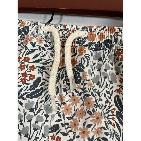 Rylee Cru Shorts Kid 10Y Brown Pull On Floral Summer Beach Travel Preppy Neutral - Picture 5 of 16